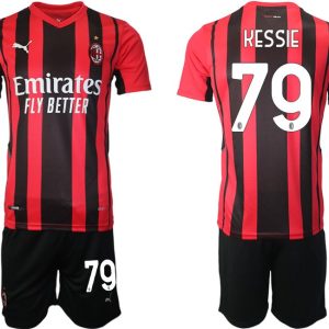 AC Mailand Franck Kessie #79 Herren Heimtrikot Trikotsatz Kurzarm + Kurze Hosen