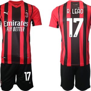 AC Mailand Milan Rafael Leão #17 Herren Heimtrikot Trikotsatz Kurzarm + Kurze Hosen