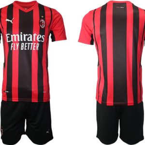 AC Milan Herren Personalisierte Fußball Trikot Kit Set Anpassbare Name und Nummer