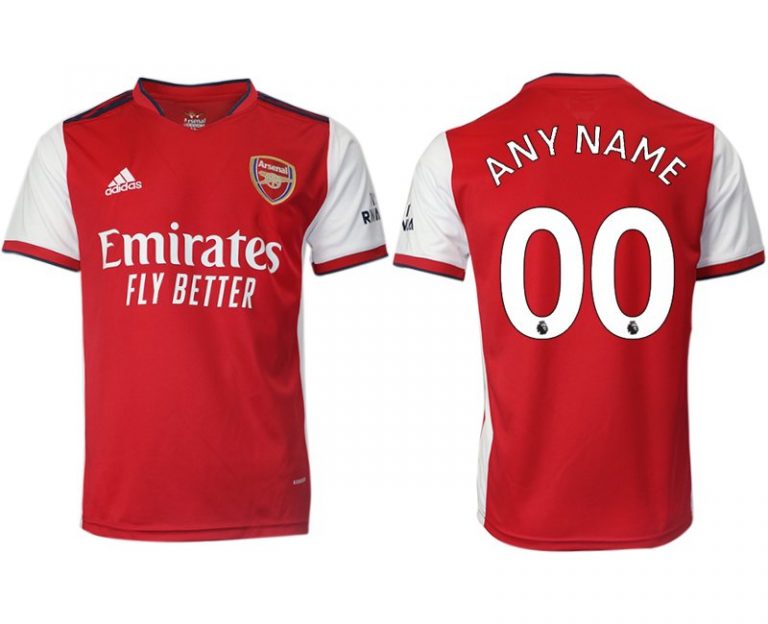 Anpassbare Arsenal Heimtrikot 2022 rot Kurzarm-1