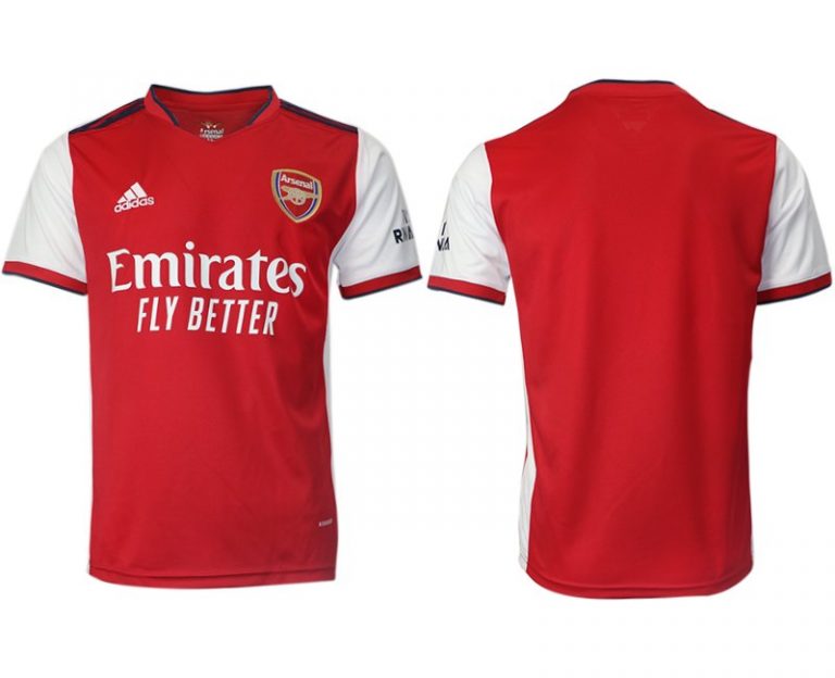 Anpassbare Arsenal Heimtrikot 2022 rot Kurzarm