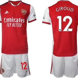 Arsenal London Trikot Home 2022 Giroud 12 Herren rot Kurzarm + Kurze Hosen