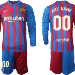 Barcelona Personalisierte Fußball Trikot Kit Set 21/22 Saison Anpassbare Name und Nummer-1