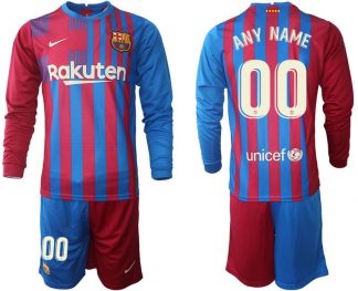 Barcelona Personalisierte Fußball Trikot Kit Set 21/22 Saison Anpassbare Name und Nummer-1