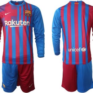 Barcelona Personalisierte Fußball Trikot Kit Set 21/22 Saison Anpassbare Name und Nummer