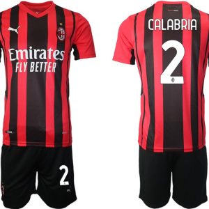 Davide Calabria #2 AC Mailand Herren Heimtrikot Offizielles Set