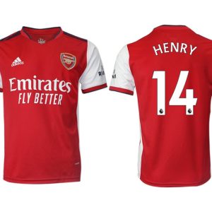 FC Arsenal 2022 Herren Heim Trikot rot/weiß mit Aufdruck Henry 14