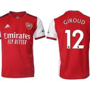 FC Arsenal 2022 Herren Heimtrikot rot/weiß mit Aufdruck Giroud 12