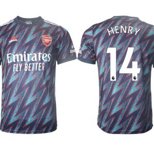 FC Arsenal Auswärtstrikot 2021/22 3rd Trikot blau mit Aufdruck Henry 14