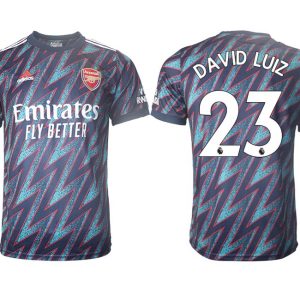 FC Arsenal Auswärtstrikot 2022 3rd Trikot blau mit Aufdruck David Luiz 23