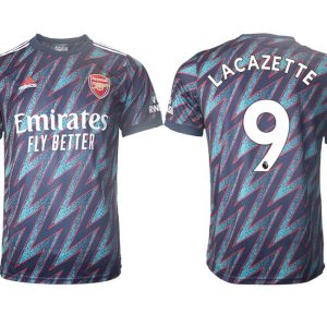 FC Arsenal Auswärtstrikot 2022 3rd Trikot blau mit Aufdruck Lacazette 9