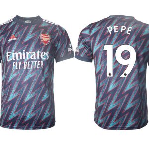 FC Arsenal Auswärtstrikot 2022 3rd Trikot blau mit Aufdruck PEPE 19