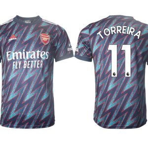 FC Arsenal Auswärtstrikot 2022 3rd Trikot blau mit Aufdruck Torreira 11