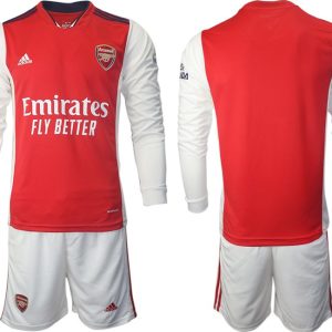 FC Arsenal Heimtrikot 2022 Langarm weiß/rot + Kurze Hosen