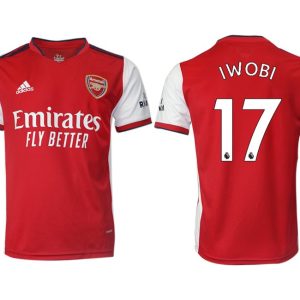 FC Arsenal Herren 2022 Heim Trikot rot/weiß mit Aufdruck IWOBI 17