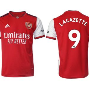 FC Arsenal London 2022 Herren Heimtrikot rot/weiß mit Aufdruck Lacazette 9