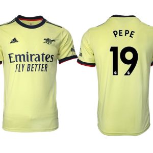 FC Arsenal London Trikot Away 2022 Gelb mit Aufdruck PEPE 19