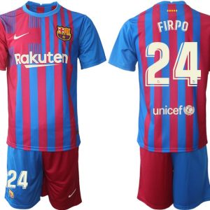 FC Barcelona 2021/22 Herren Heimtrikot blau/rot mit Aufdruck FIRPO 24