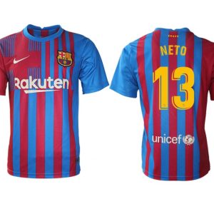 FC Barcelona 21/22 Herren Heimtrikot blau/rot mit NETO 13 Individualdruck gelb