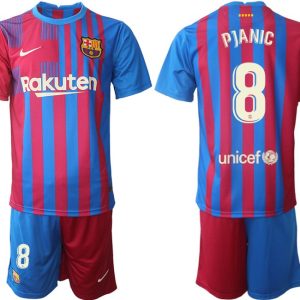 FC Barcelona Heimtrikot 2021/22 Herren Fußballtrikots blau mit Aufdruck Pjanic 8-1