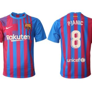 FC Barcelona Heimtrikot 2021/22 Herren Fußballtrikots blau mit Aufdruck Pjanic 8