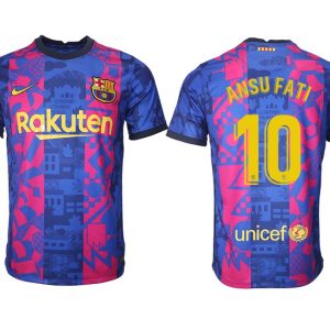 FC Barcelona Herren 3rd Kit 2021/22 mit Aufdruck ANSU FATI 10