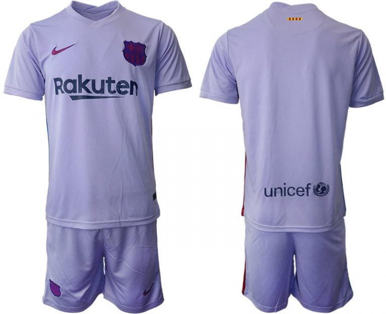 FC Barcelona Herren Auswärts Trikot 2021/22 Fußballtrikot lila/gelb-2