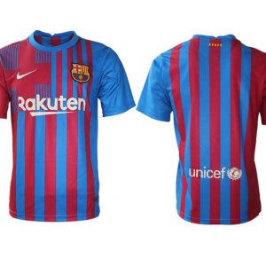 FC Barcelona Herren Heimtrikot 2021/22 blau/rot mit Individualdruck gelb