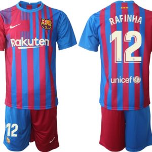 FC Barcelona Stadium Heimtrikot 2021/22 Herren Fußballtrikots mit Aufdruck RAFINHA 12-1