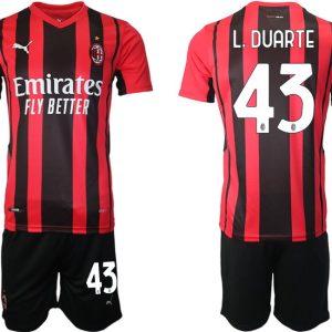 Fußballtrikot AC Milan Léo Duarte Nummer 43 Herren Heim Trikotsatz