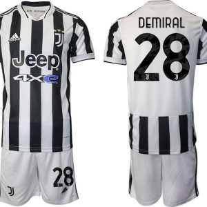 Günstige Fußballtrikots Juventus Heimtrikot 2022 Weiss/Schwarz mit Aufdruck Demiral 28-1