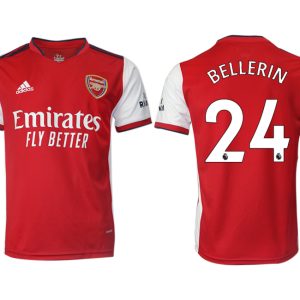 Heimtrikot Arsenal 2022 mit Aufdruck Bellerín 24 rot/weiss