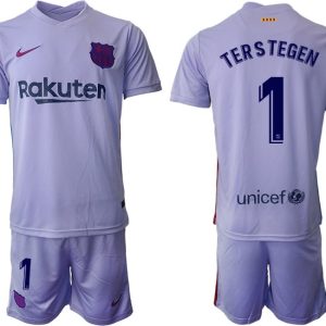 Herren Fußballtrikot FC Barcelona 21-22 Auswärts Trikot mit Aufdruck Ter Stegen 1-1