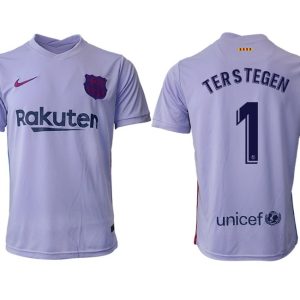 Herren Fußballtrikot FC Barcelona 21-22 Auswärts Trikot mit Aufdruck Ter Stegen 1