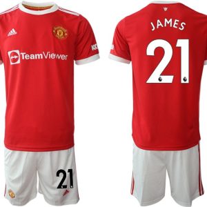 Manchester United 2022 Herren Fußballtrikot James 21 Heim Trikotsatz rot im Sale