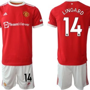 Manchester United 2022 Herren Fußballtrikot Lingard 14 Heim Trikotsatz rot/weiß