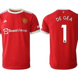 Manchester United DE GEA 1 Herren Heimtrikot 2022 Rot Fußballtrikots Kurzarm