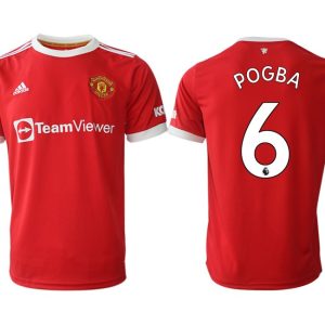 Manchester United F.C. Pogba 6 Herren Home 2022 Rot Trikot günstig