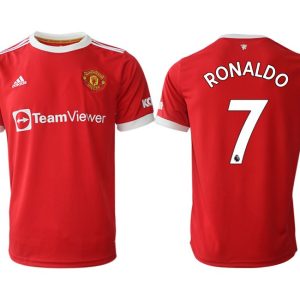 Manchester United F.C. Ronaldo 7 Herren Fußballtrikots 2022 Rot Kurzarm