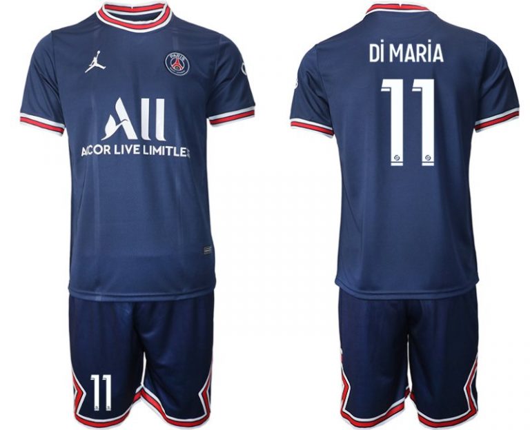 Paris Saint Germain Heimtrikot 2021/22 dunkelblau/weiß mit Aufdruck Di María 11-1