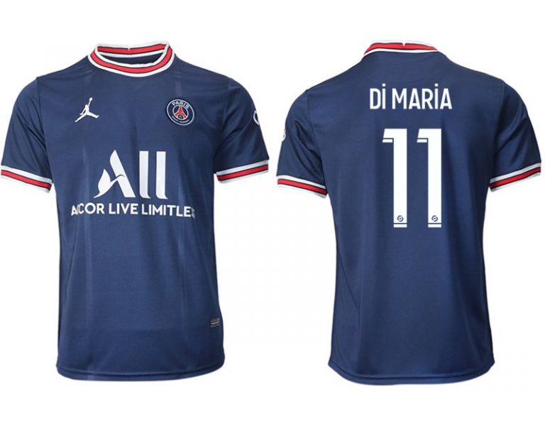 Paris Saint Germain Heimtrikot 2021/22 dunkelblau/weiß mit Aufdruck Di María 11