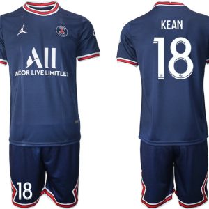 Paris Saint Germain Heimtrikot 2021/22 dunkelblau/weiß mit Aufdruck Kean 18-1