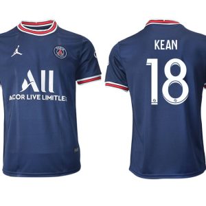 Paris Saint Germain Heimtrikot 2021/22 dunkelblau/weiß mit Aufdruck Kean 18