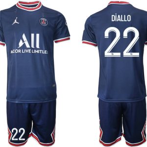 Paris Saint Germain Stadium Heimtrikot 2021/22 Herren Fussballtrikot mit Aufdruck Diallo 22-1