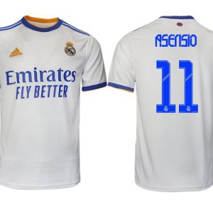 Real Madrid Heimtrikot 2022 weiß blau mit Aufdruck Asensio 11