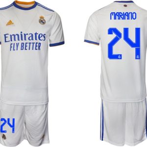 Real Madrid Heimtrikot 2022 weiß blau mit Aufdruck Mariano 24-1