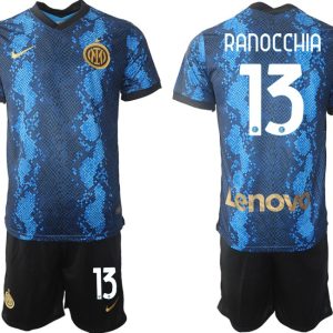 Andrea Ranocchia #13 Inter Mailand Heimtrikot 2022 Trikotsatz Kurzarm + Kurze Hosen