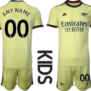 Arsenal FC Auswärts Trikot 2021/22 Away Shirt für Kinder Gelb-1