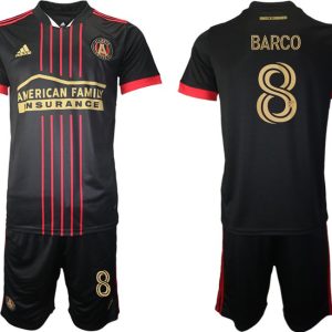 Atlanta United FC Ezequiel Barco 8 Black Red 2021 The BLVCK Kit Replica Jersey