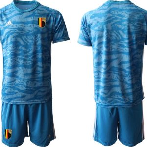 Belgium 2018 FIFA World Cup Goalkeeper Soccer Jersey Blue